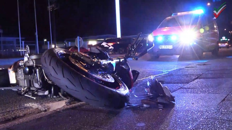 Schwerer Motorradunfall in Hagen – Rettungshubschrauber-Einsatz – Motorradfahrer schwer verletzt