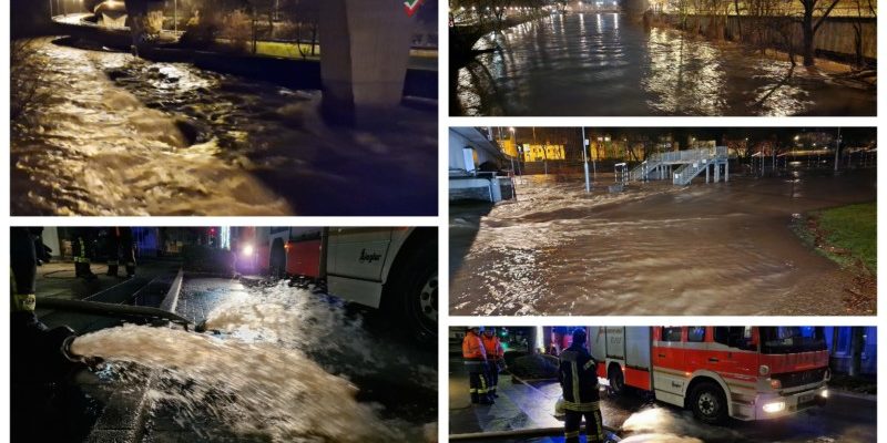 Hochwasser 2023 in Hagen – Lenne / Volme – Feuerwehreinsätze nach Starkregen (Unwetter Hagen)