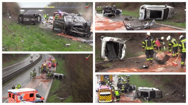 Schwerer Unfall Am Karfreitag Auf Der A43 - Zwei PKW überschlagen Sich ...