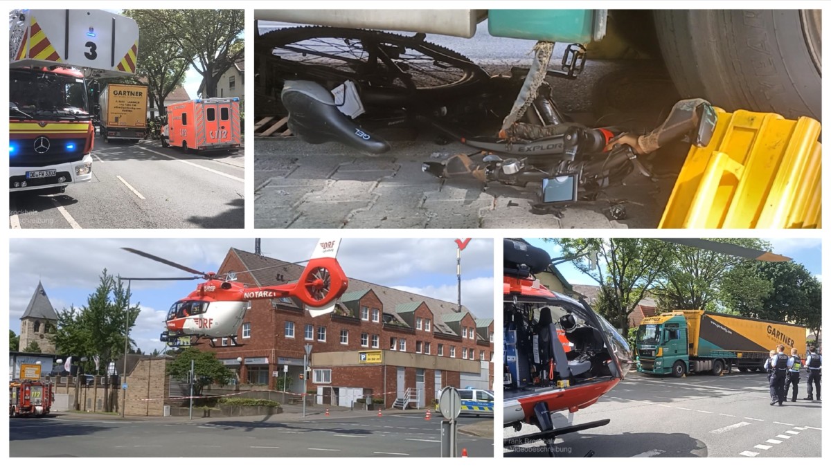 Schwerer Unfall in Dortmund: Radfahrer gerät unter LKW und verstirbt im Krankenhaus