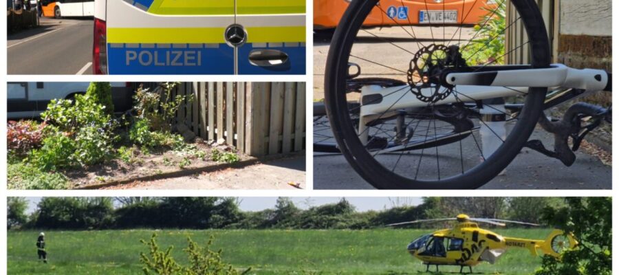 Schwerer Unfall in Breckerfeld: Radfahrer prallt gegen Linienbus – RTH D-HXAB Einsatz
