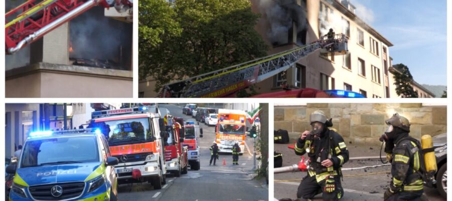 Ausgedehnter Wohnungsbrand in Mehrfamilienhaus in Wehringhausen