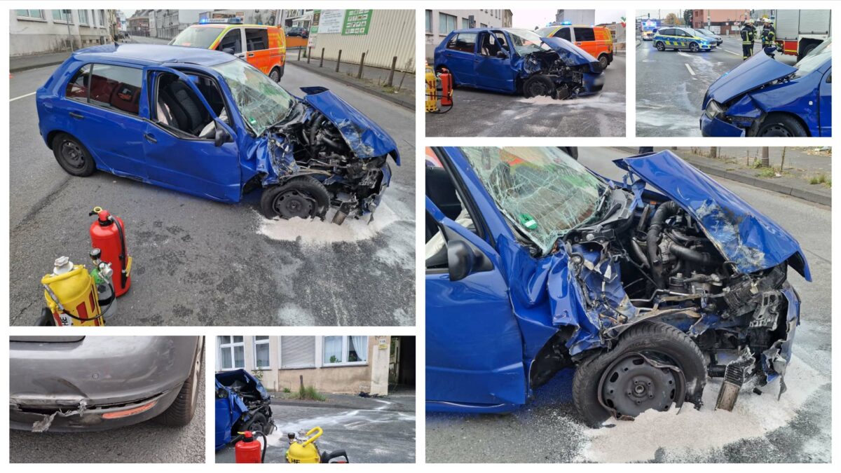 Schwerer Verkehrsunfall – PKW kracht beim Ausweichen vor Hauswand – Zwei Verletzte