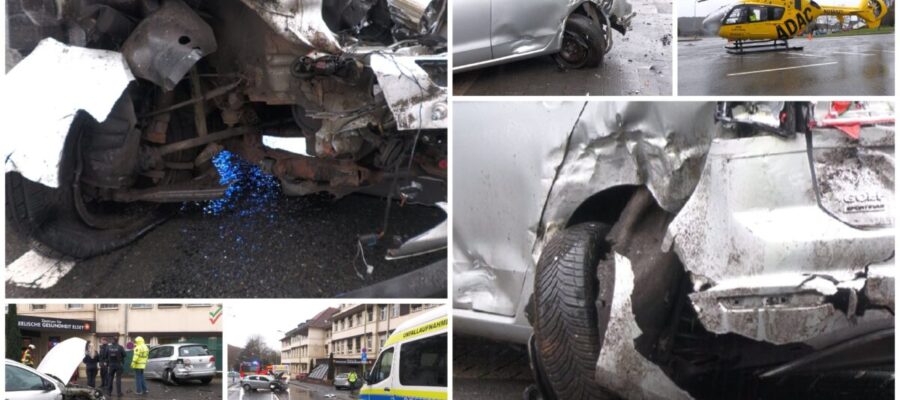 Schwerer Verkehrsunfall in Hagen-Hohenlimburg – Medizinischer Notfall, RTH im Einsatz