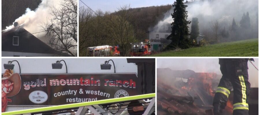 Brand in Waldgaststätte – Dachstuhl der Gold Mountain Ranch stand in Flammen