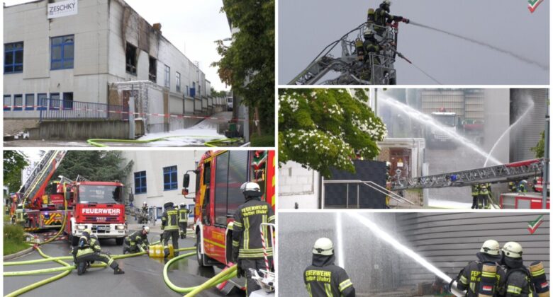 Feuerwehrgroßeinsatz bei Industriebrand in Wetter-Volmarstein – A1 zweitweise gesperrt