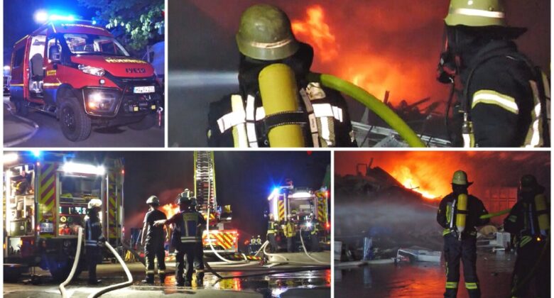 2026 06 28 🔥🚨 Feuerwehrgroßeinsatz in Glutnacht – Schrotthaufen brennt in voller Ausdehnung – NINA WarnApp