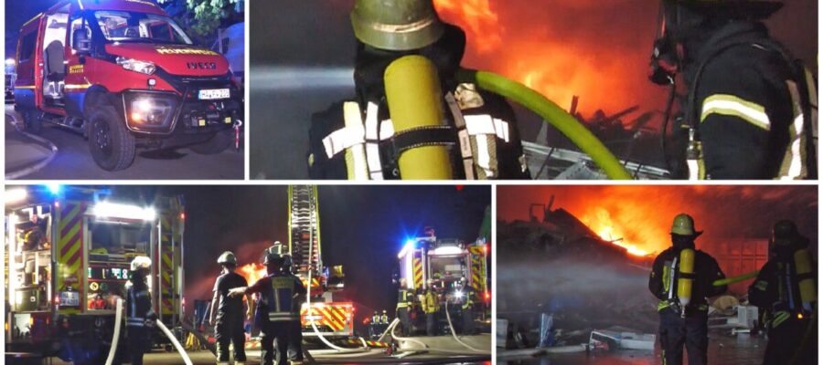 2026 06 28 🔥🚨 Feuerwehrgroßeinsatz in Glutnacht – Schrotthaufen brennt in voller Ausdehnung – NINA WarnApp